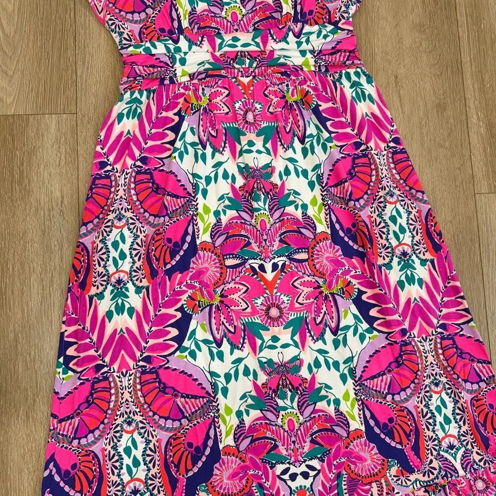 NWT Lilly Pulitzer Adriann Flutter Sleeve Maxi Dress Size Medium - Picture 7 of 15